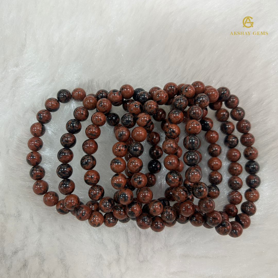 Natural Mahogany Obsidian Bracelet