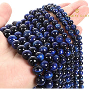 Dark Blue Tiger Eye String - Akshay Gems