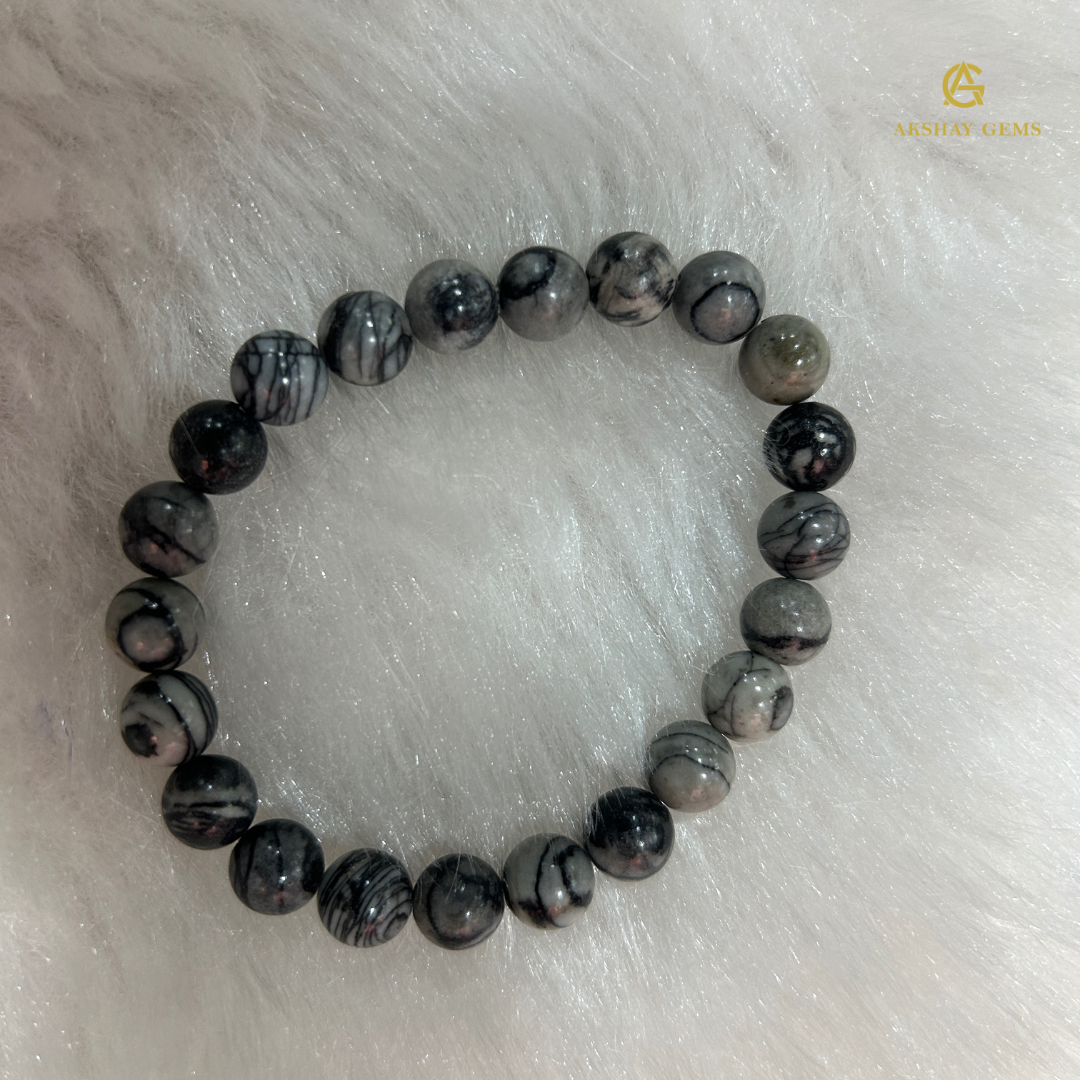 Black Web Jasper Bracelet