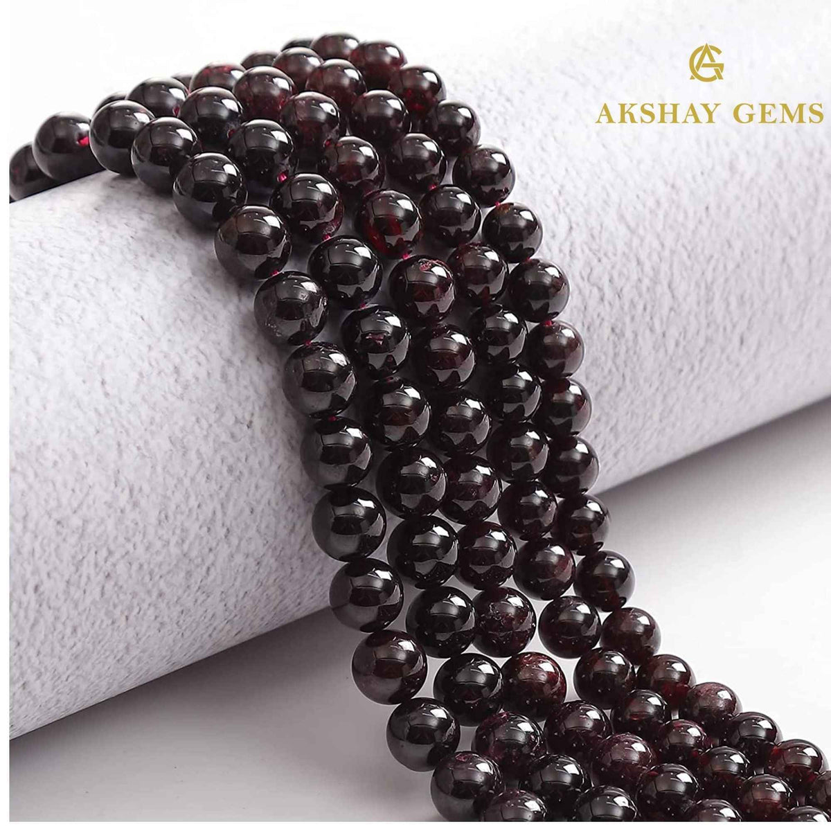 Red Garnet Beads String - Beautiful Round Beads for Jewelry Making ...