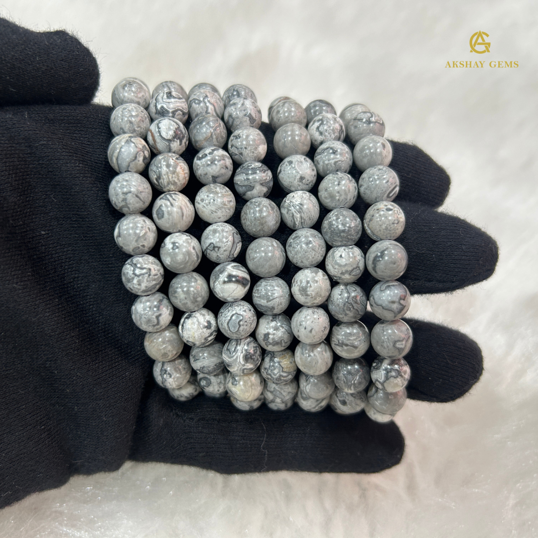 Natural Grey Jasper Bracelet