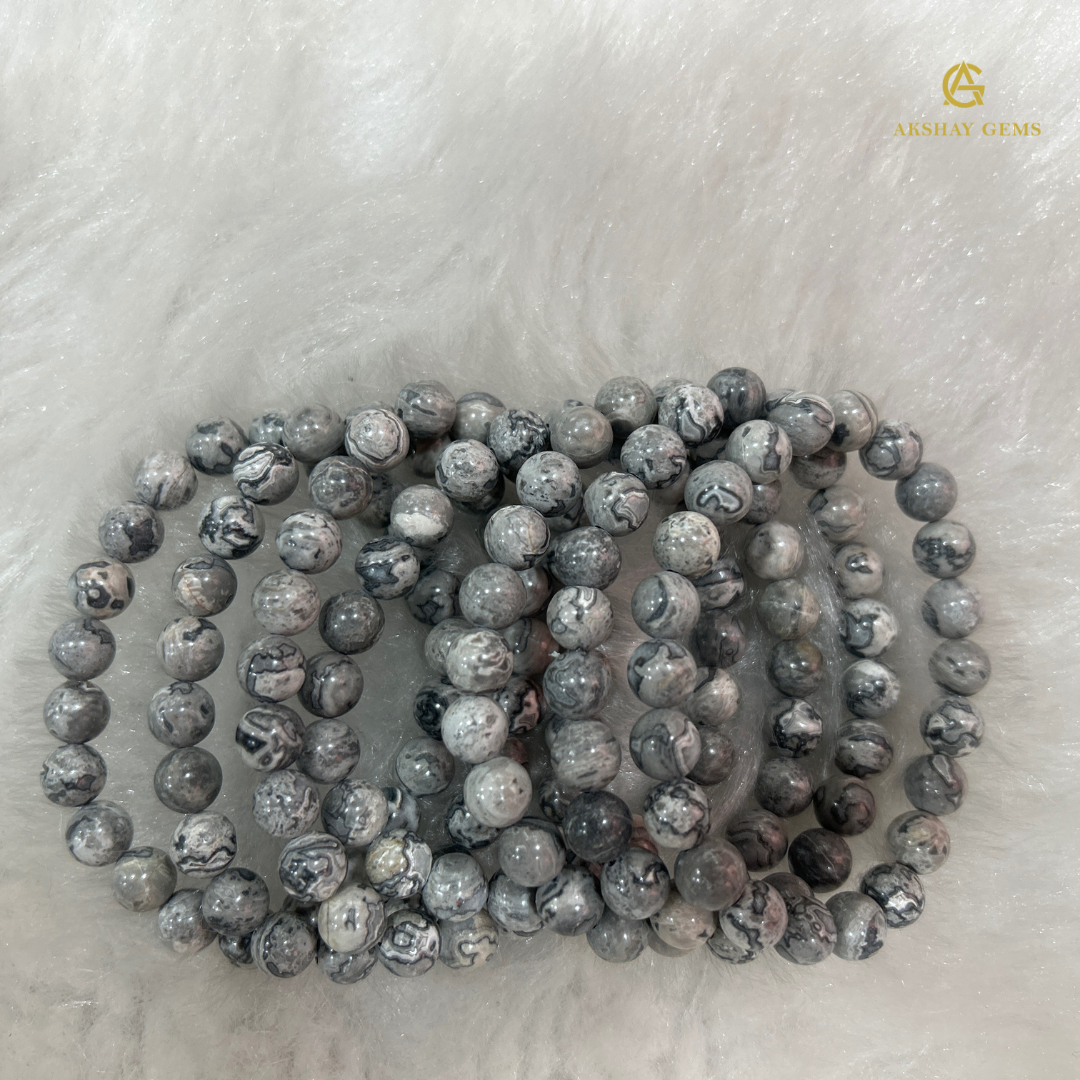 Natural Grey Jasper Bracelet