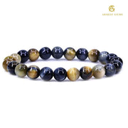 Golden Blue Tiger Eye Bracelet - Akshay Gems