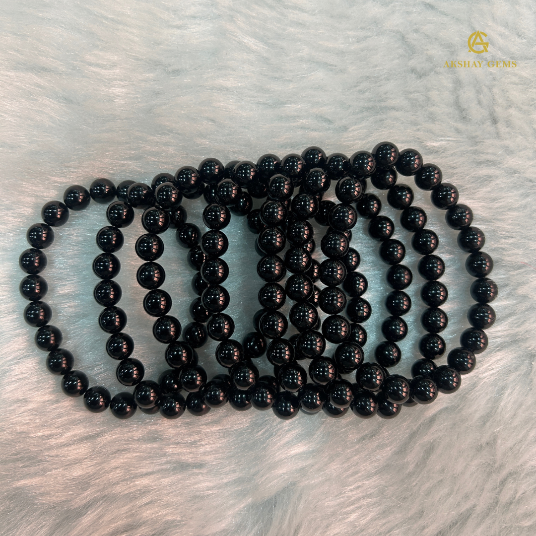 NATURAL BLACK TOURMALINE BRACELET
