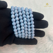 Natural Angelite Bracelet - Akshay Gems