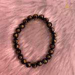 Load image into Gallery viewer, NATURAL OM BLACK ONYX BRACELET
