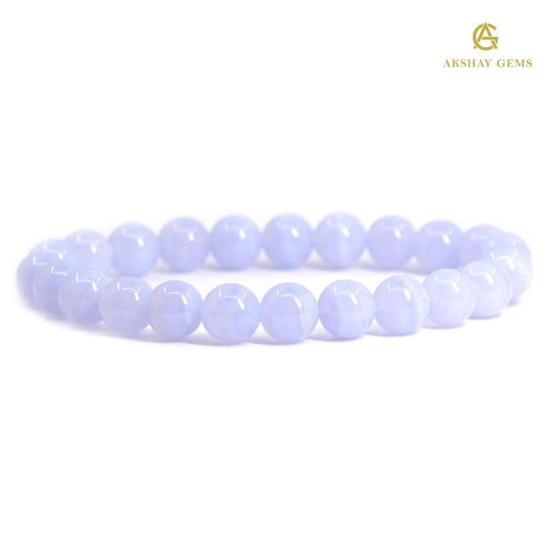 Natural Blue Lace Agate Bracelet