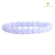 Natural Blue Lace Agate Bracelet - Akshay Gems