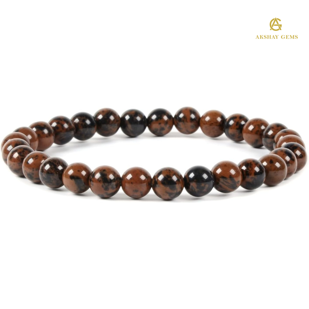 Natural Mahogany Obsidian Bracelet