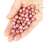 Load image into Gallery viewer, Pink Rhodonite Round Beads String
