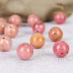 Load image into Gallery viewer, Pink Rhodonite Round Beads String
