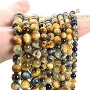 Golden Blue Tiger Eye String - Akshay Gems