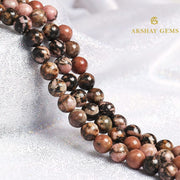 Natural Black Rhodonite String - Akshay Gems