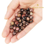 Load image into Gallery viewer, Natural Black Rhodonite String
