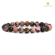 Natural Matrix Rhodonite Bracelet - Akshay Gems