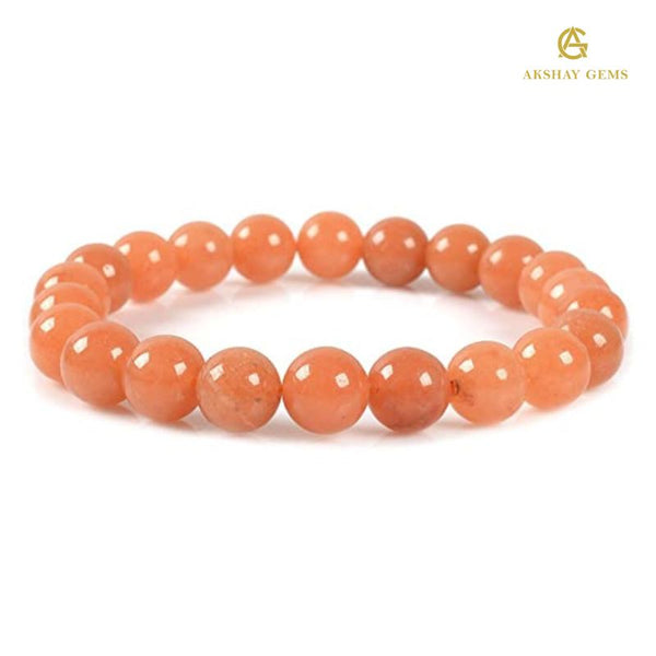 Natural Orange aventurine Bracelet - Akshay Gems