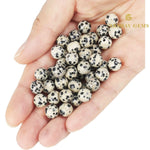 Load image into Gallery viewer, Natural Dalmation Jasper Round Beads Healing Gemstone Loose Beads
