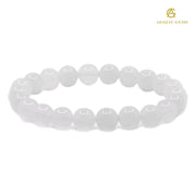 White Quartz Agate Bracelet - Akshay Gems