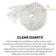 Clear Quartz (Spatik) Mala Necklace 108 Mala Beads, 108 Prayer Beads, Buddhist Meditation Mala - Akshay Gems