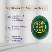Green Jade Zibu Coin – Pack of 2 Pcs | Angelic Symbol + Grabovoi Code - Akshay Gems