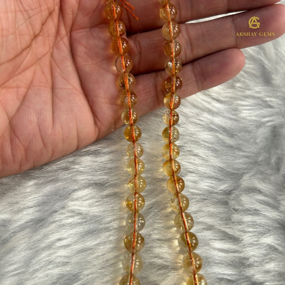 Natural Citrine 108+1 Beads Japa Mala