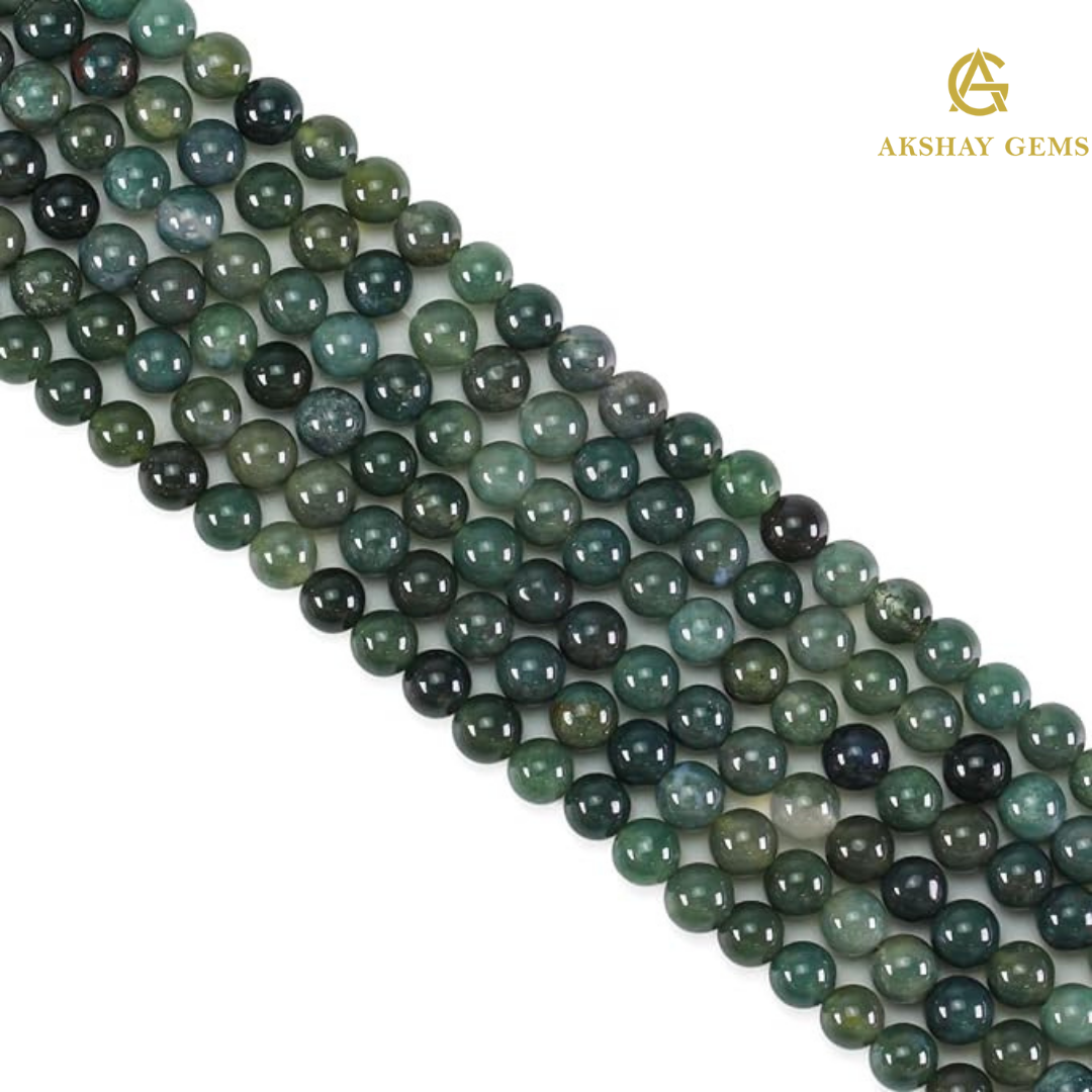 Natural Moss Agate String