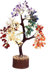 Load image into Gallery viewer, 7 Chakra Crystal Tree with 300 Chips – Natural Healing Gemstone Bonsai - Akshay Gems
