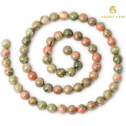 Natural Unakite String - Akshay Gems