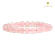 Natural Rose Quartz Bracelet - Akshay Gems