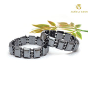 Chunky Rectangular Hematite Bracelet – Grounding Stone Jewelry for Men & Women - Akshay Gems