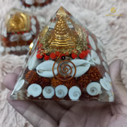 Shree Yantra Gomti Chakra Orgone Pyramid - Akshay Gems