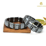 Load image into Gallery viewer, Chunky Rectangular Hematite Bracelet – Grounding Stone Jewelry for Men &amp; Women

