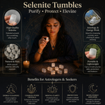 Load image into Gallery viewer, Natural Selenite Tumble Stones – Polished Healing Crystal for Decor, Reiki &amp; Meditation