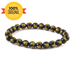 Load image into Gallery viewer, NATURAL OM Mani BLACK ONYX BRACELET