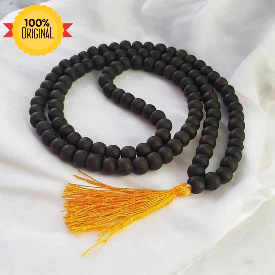 Natural Karungali Mala | Original Ebony Wood Prayer Beads (108 Beads)