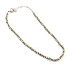 Load image into Gallery viewer, Set of 6 Natural Small Beads Stone Anklet – 3mm Faceted Crystal Beads (9”)
