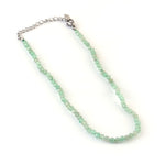 Load image into Gallery viewer, Set of 6 Natural Small Beads Stone Anklet – 3mm Faceted Crystal Beads (9”)
