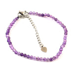 Load image into Gallery viewer, Set of 6 Natural Small Beads Stone Bracelets – 3mm Faceted Crystal Beads (Amethyst, Rose Quartz, Pyrite, Lapis, Green Aventurine &amp; Multi Tourmaline)
