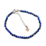 Load image into Gallery viewer, Set of 6 Natural Small Beads Stone Bracelets – 3mm Faceted Crystal Beads (Amethyst, Rose Quartz, Pyrite, Lapis, Green Aventurine &amp; Multi Tourmaline)
