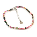 Load image into Gallery viewer, Set of 6 Natural Small Beads Stone Bracelets – 3mm Faceted Crystal Beads (Amethyst, Rose Quartz, Pyrite, Lapis, Green Aventurine &amp; Multi Tourmaline)
