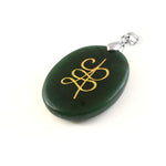 Load image into Gallery viewer, Green Jade Zibu Coin Pendant – Natural Gemstone Healing Pendant for Prosperity &amp; Positivity