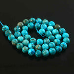 Load image into Gallery viewer, 8mm Faceted South African Turquoise Beads String – Blue Green Round Gemstone for Jewellery Making (Wholesale)