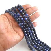 8mm Faceted Blue Sodalite Beads String – Natural Sodalite Round Beads for Jewellery Making (Wholesale)