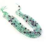 Load image into Gallery viewer, 8mm Faceted Multi Fluorite Beads String – Natural Green Purple Fluorite Round Beads for Jewellery Making (Wholesale)