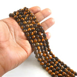 Load image into Gallery viewer, 8mm Faceted Tiger Eye Beads String – Natural Golden Brown Tiger Eye Round Beads for Jewellery Making (Wholesale)