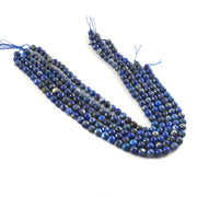 8mm Faceted Lapis Lazuli Beads String – Natural Deep Blue Lapis Round Beads for Jewellery Making (Wholesale)