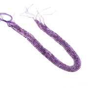 3mm Natural Amethyst Faceted Beads String – Purple Round Gemstone Loose Beads for Jewellery Making (Wholesale)