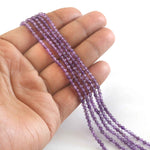 Load image into Gallery viewer, 3mm Natural Amethyst Faceted Beads String – Purple Round Gemstone Loose Beads for Jewellery Making (Wholesale)