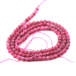 Load image into Gallery viewer, 3mm Natural Ruby Faceted Beads String – Pink Red Round Gemstone Loose Beads for Jewellery Making (Wholesale)