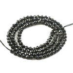 Load image into Gallery viewer, 3mm Natural Black Spinel Faceted Beads String – Jet Black Round Gemstone Loose Beads for Jewellery Making (Wholesale